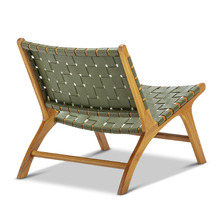 Casey Woven Cowhide Leather Lounge Chair